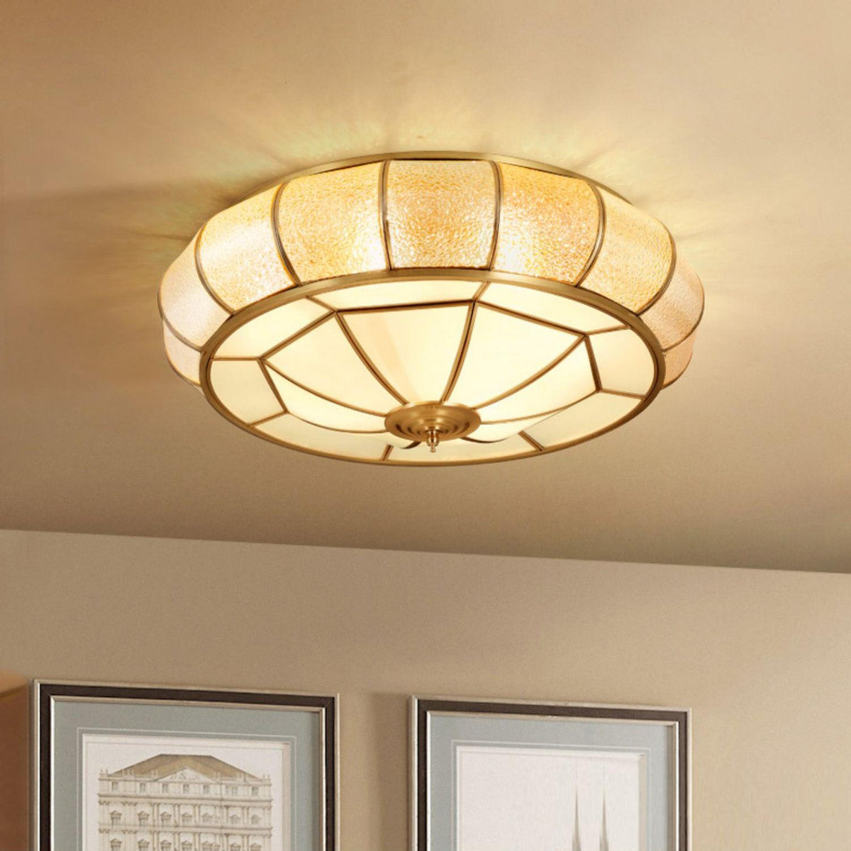 Hadrenora Glass Ceiling Light-Moonnatur