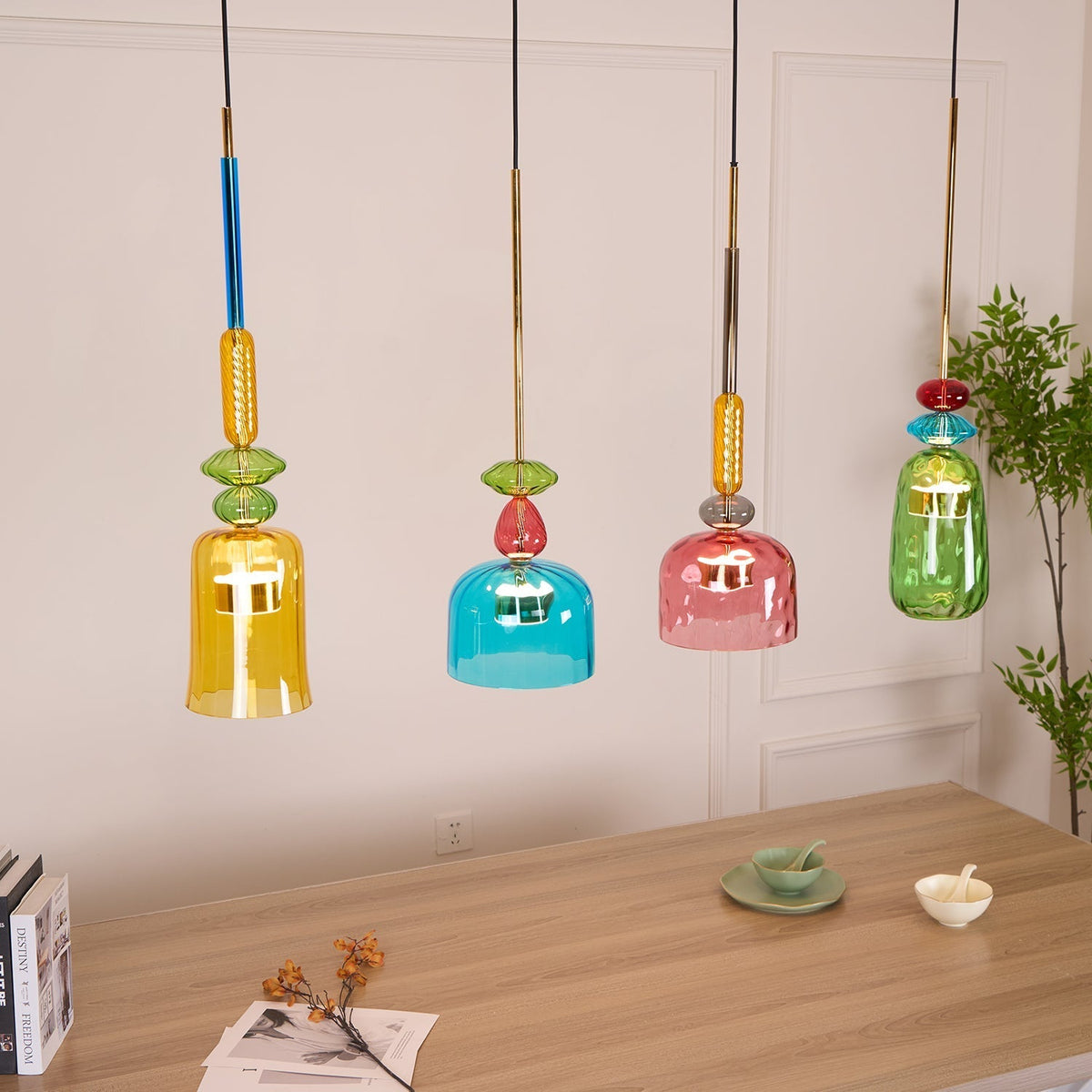 Gelmara Glass Pendant Light-Moonnatur
