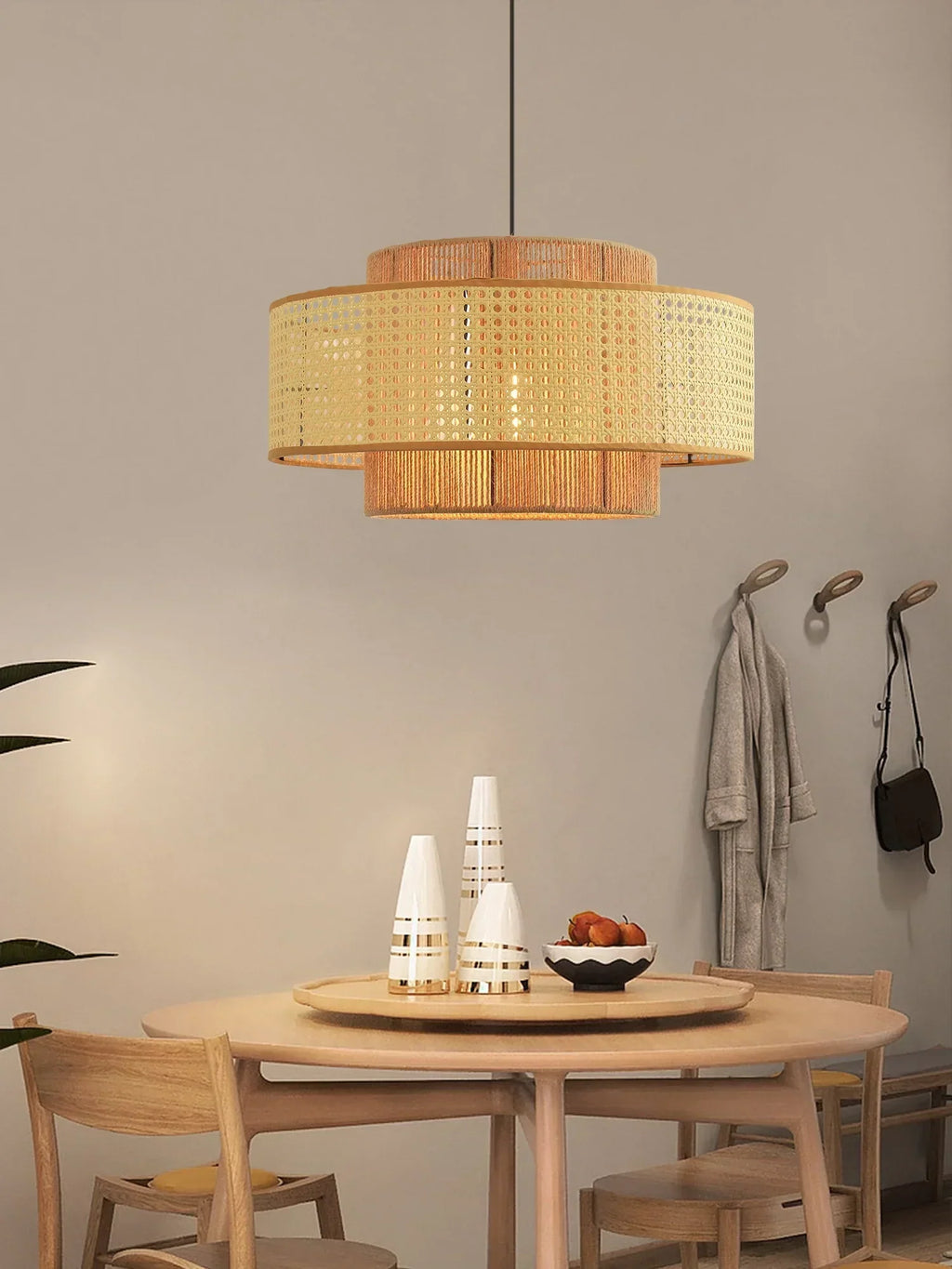 Brynune Rattan Pendant Light-Moonnatur