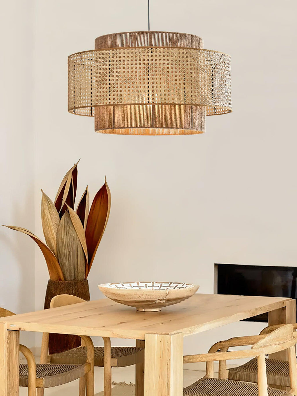 Brynune Rattan Pendant Light-Moonnatur