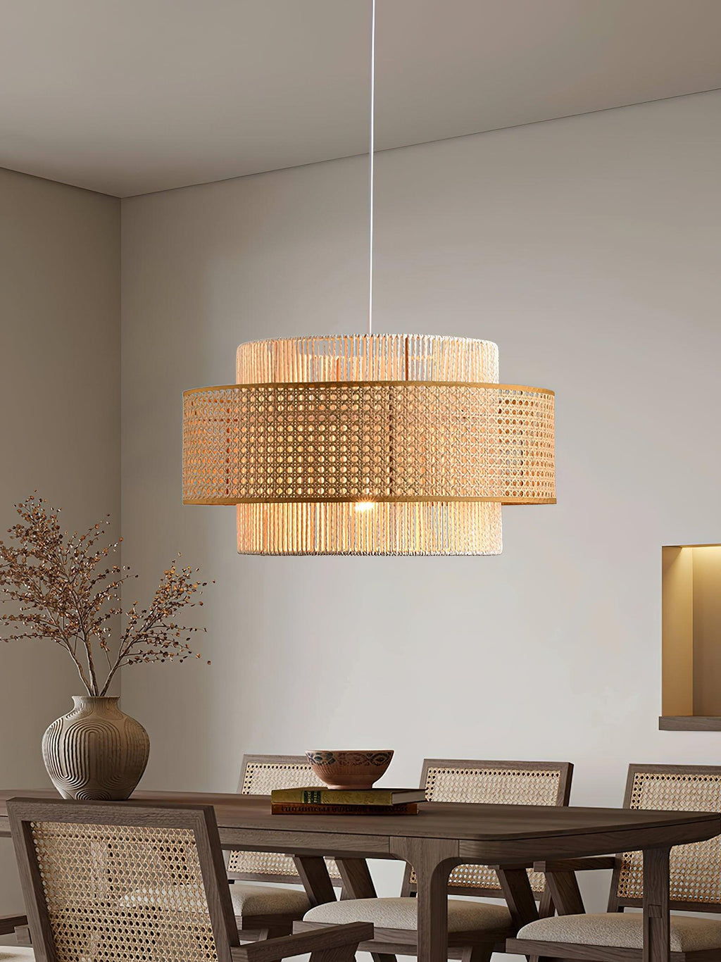 Brynune Rattan Pendant Light-Moonnatur