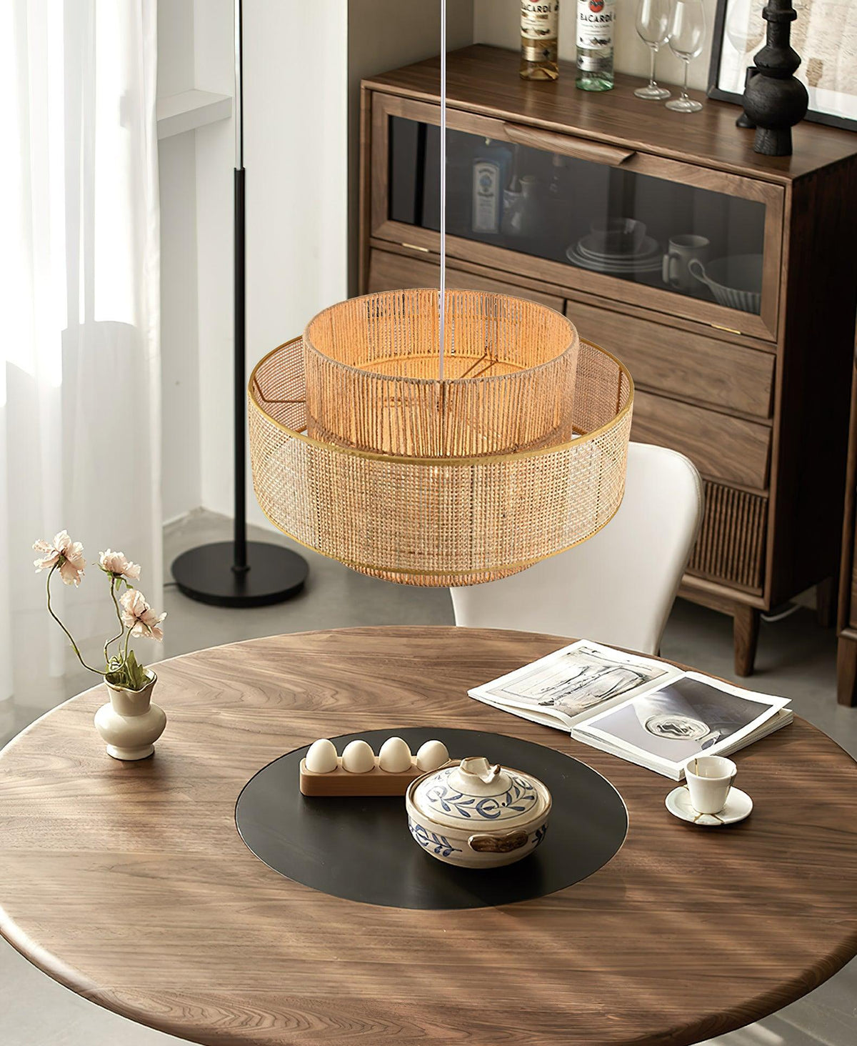 Brynune Rattan Pendant Light-Moonnatur