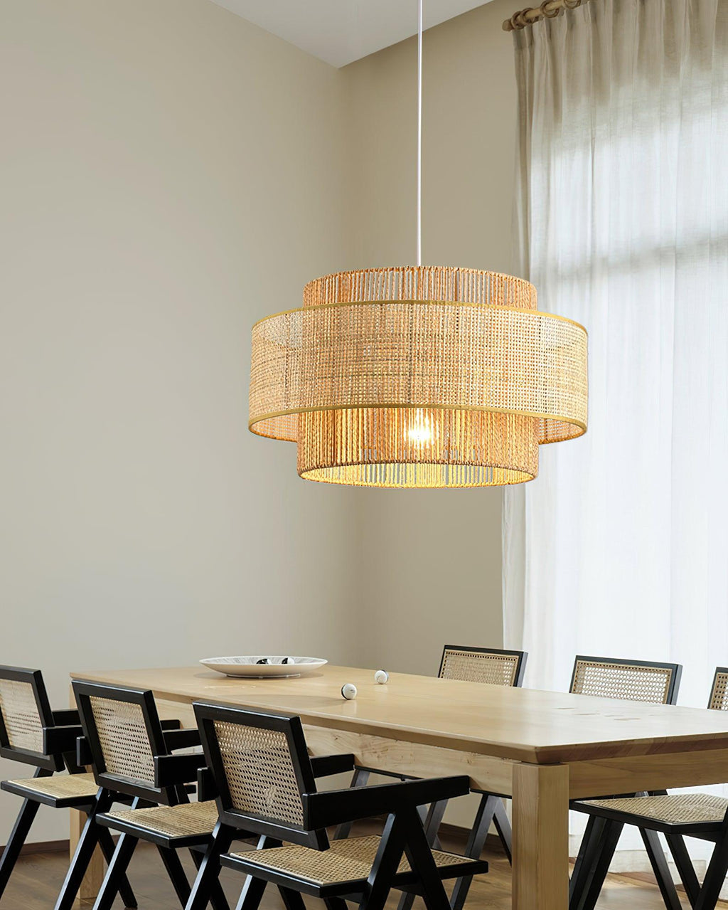 Brynune Rattan Pendant Light-Moonnatur