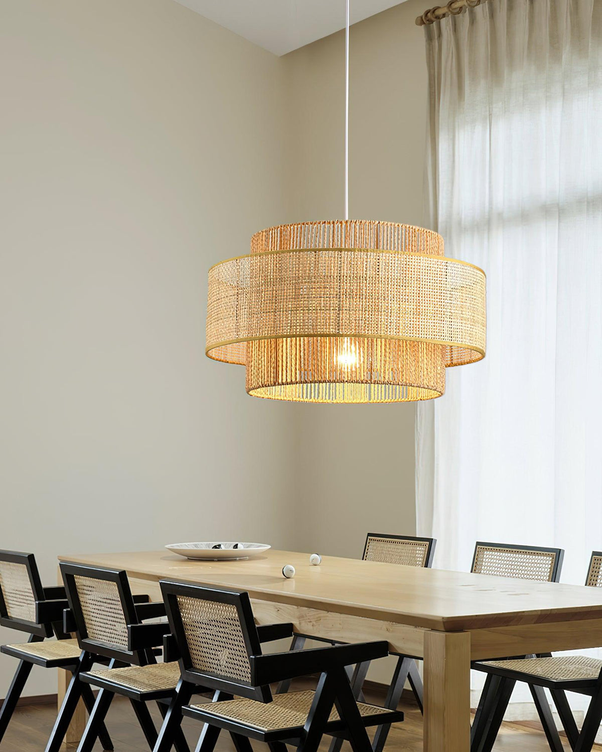 Brynune Rattan Pendant Light-Moonnatur