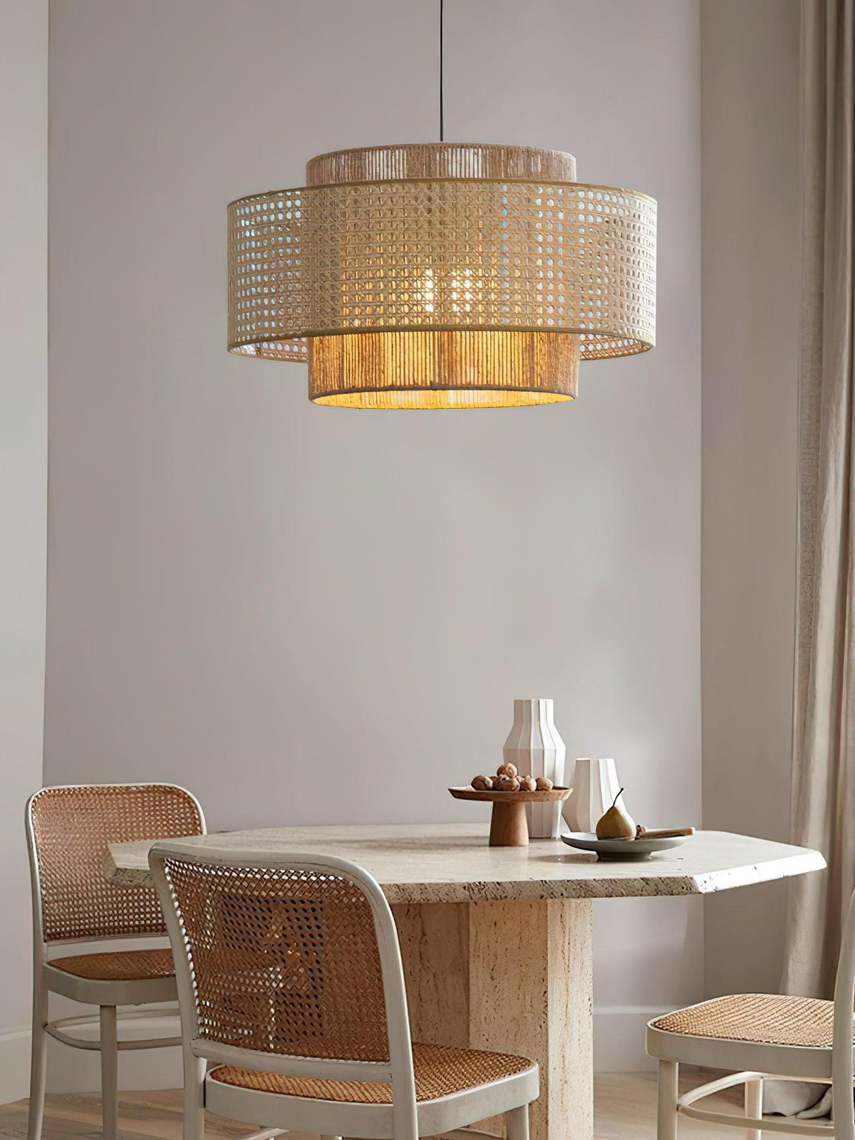 Brynune Rattan Pendant Light-Moonnatur
