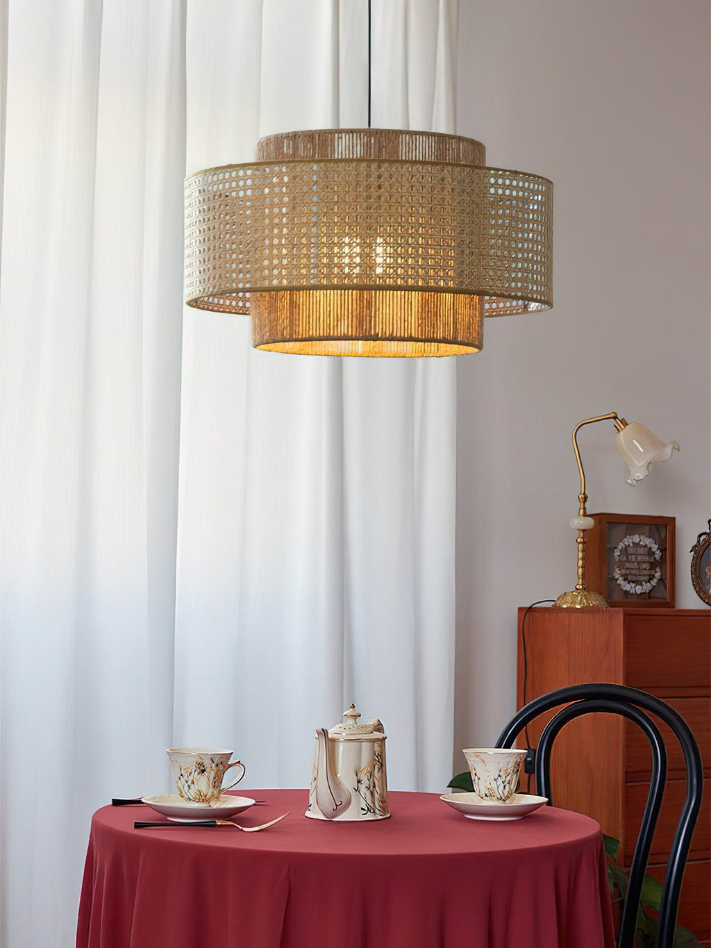 Brynune Rattan Pendant Light-Moonnatur
