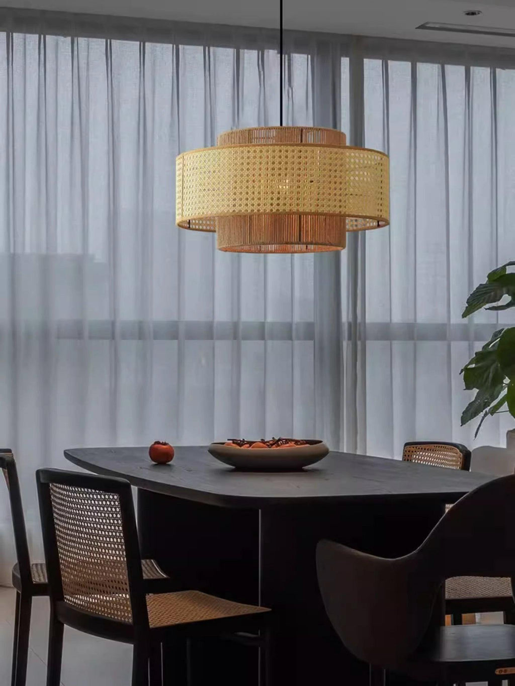 Brynune Rattan Pendant Light-Moonnatur