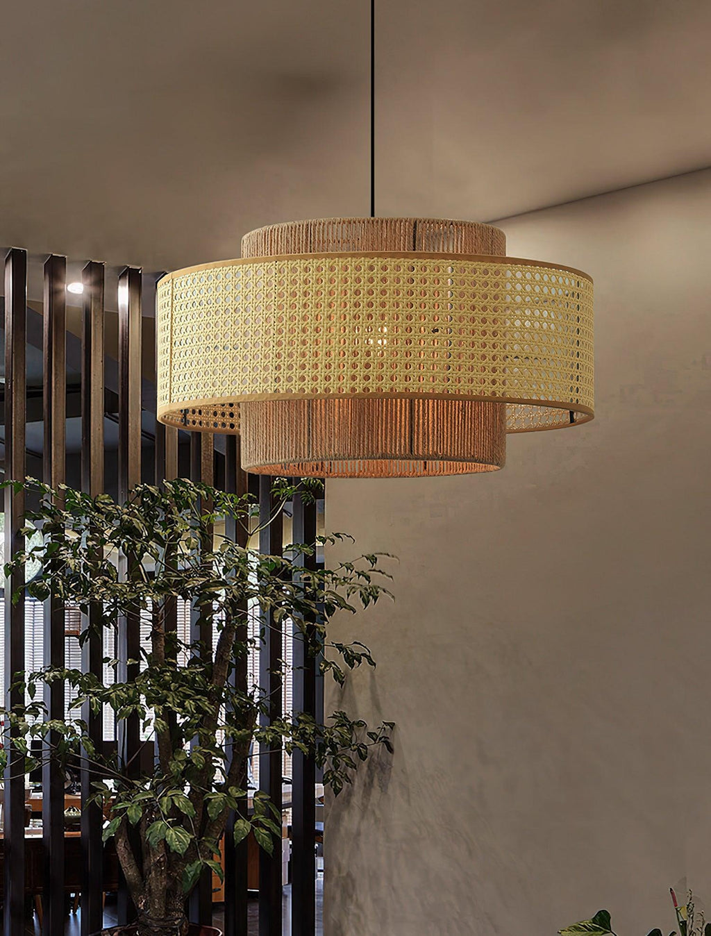 Brynune Rattan Pendant Light-Moonnatur