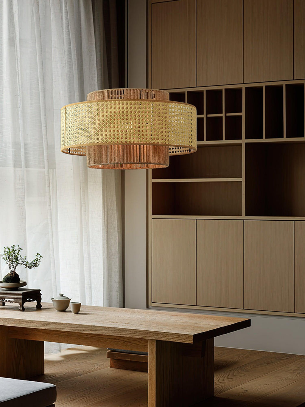 Brynune Rattan Pendant Light-Moonnatur
