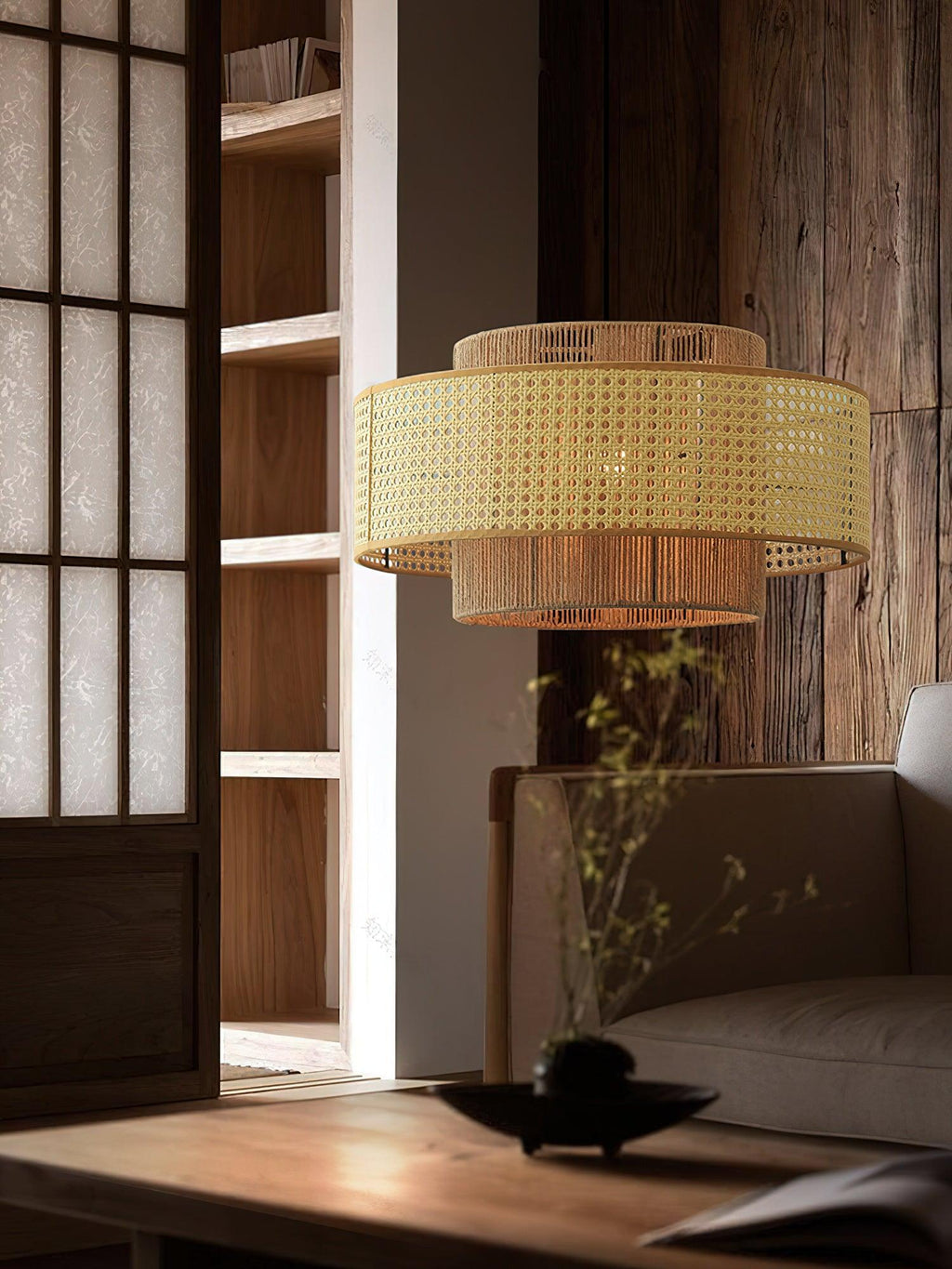 Brynune Rattan Pendant Light-Moonnatur