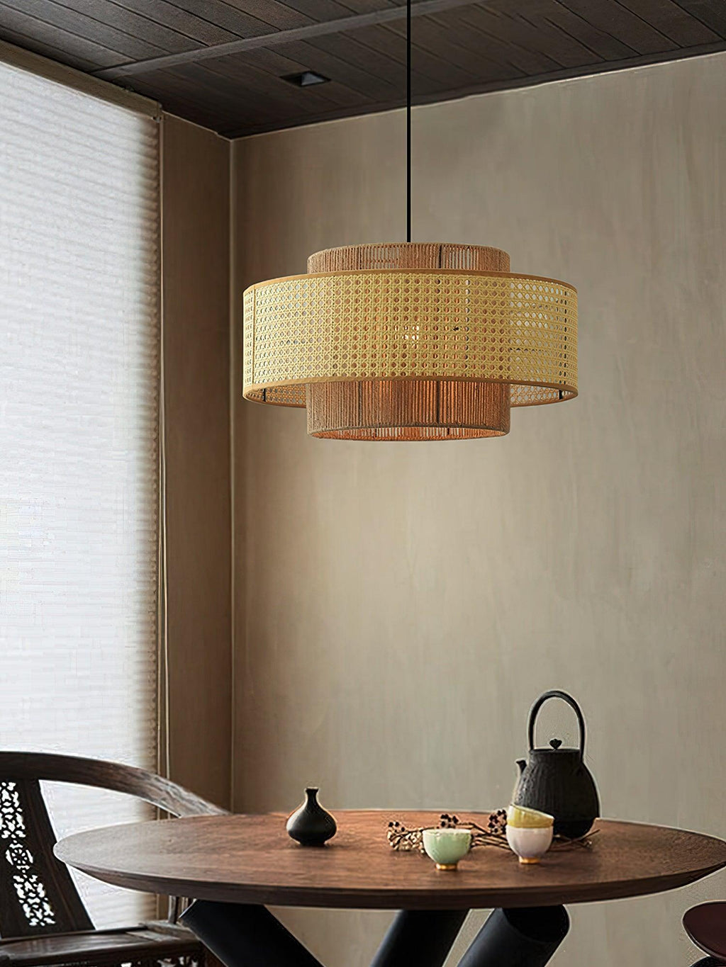 Brynune Rattan Pendant Light-Moonnatur