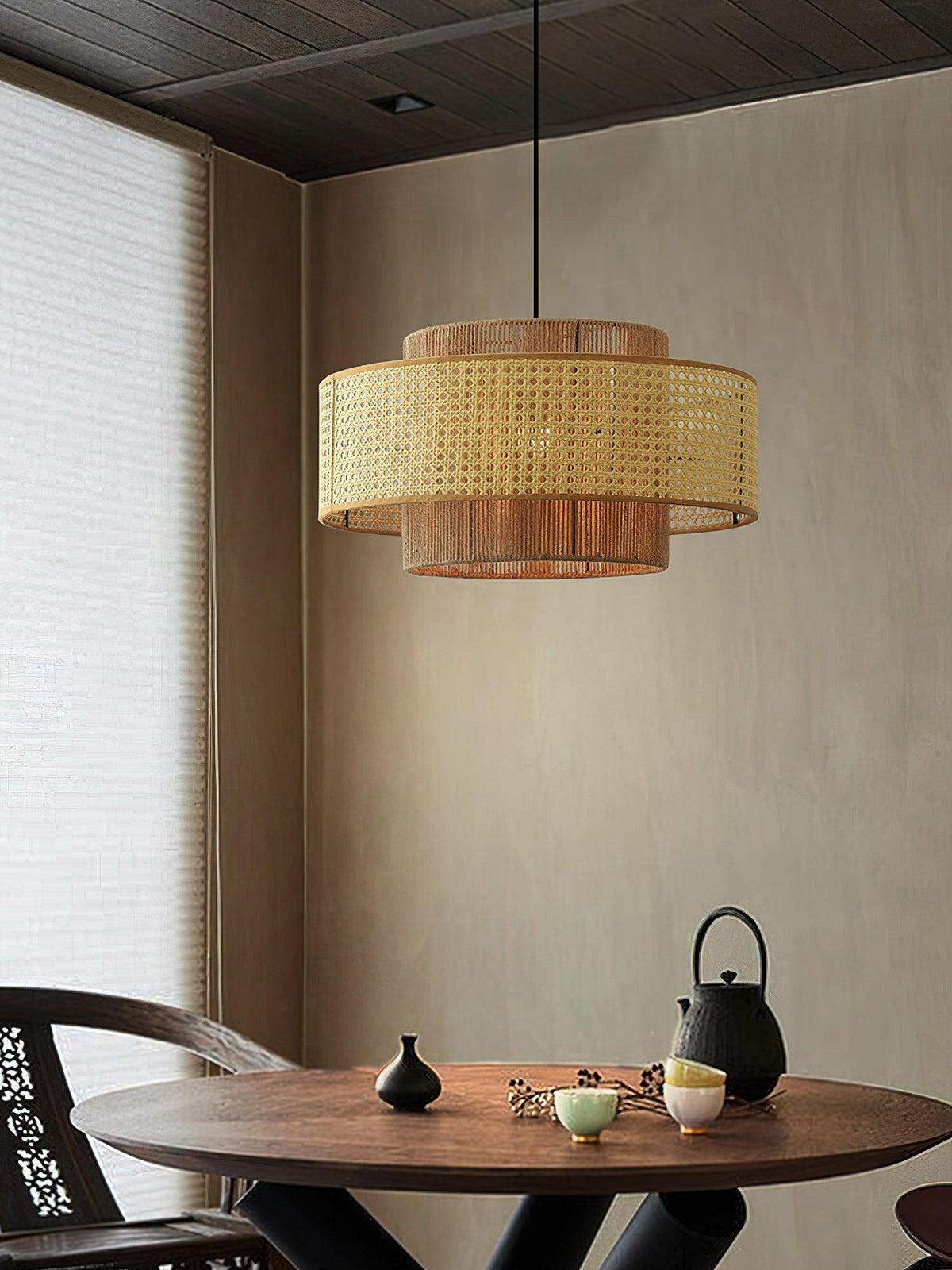 Brynune Rattan Pendant Light-Moonnatur