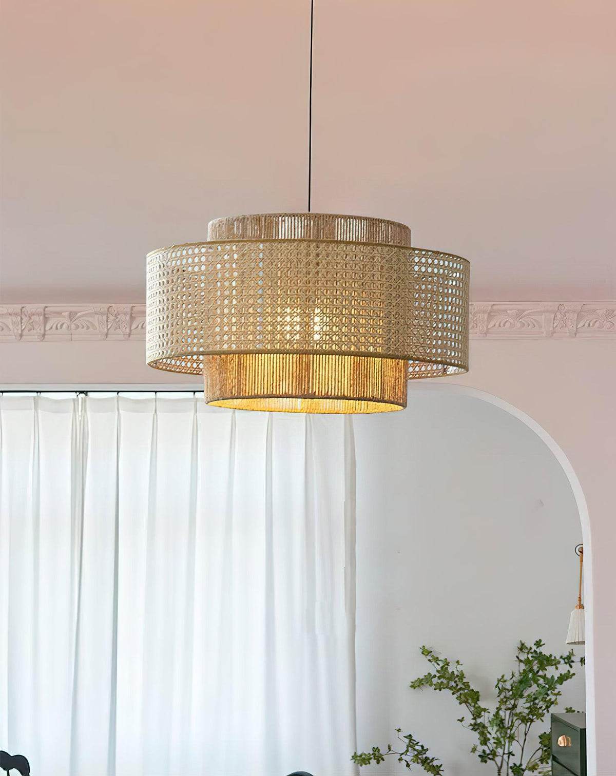 Brynune Rattan Pendant Light-Moonnatur