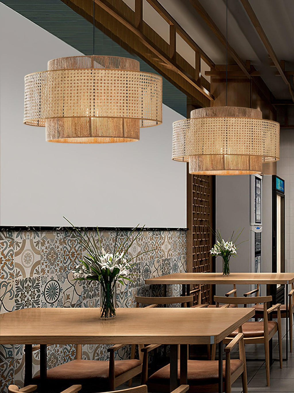 Brynune Rattan Pendant Light-Moonnatur