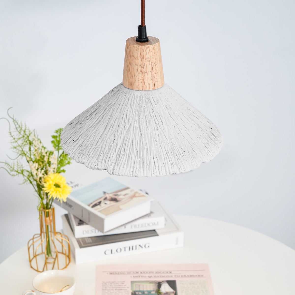 Dunavelle Concrete Pendant Light-Moonnatur