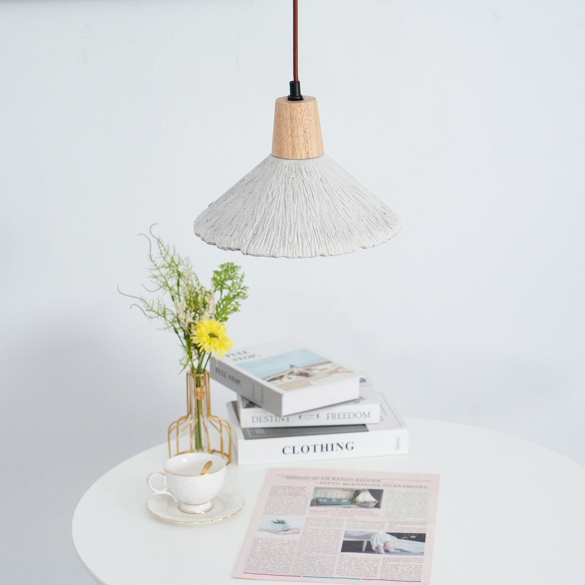 Dunavelle Concrete Pendant Light-Moonnatur