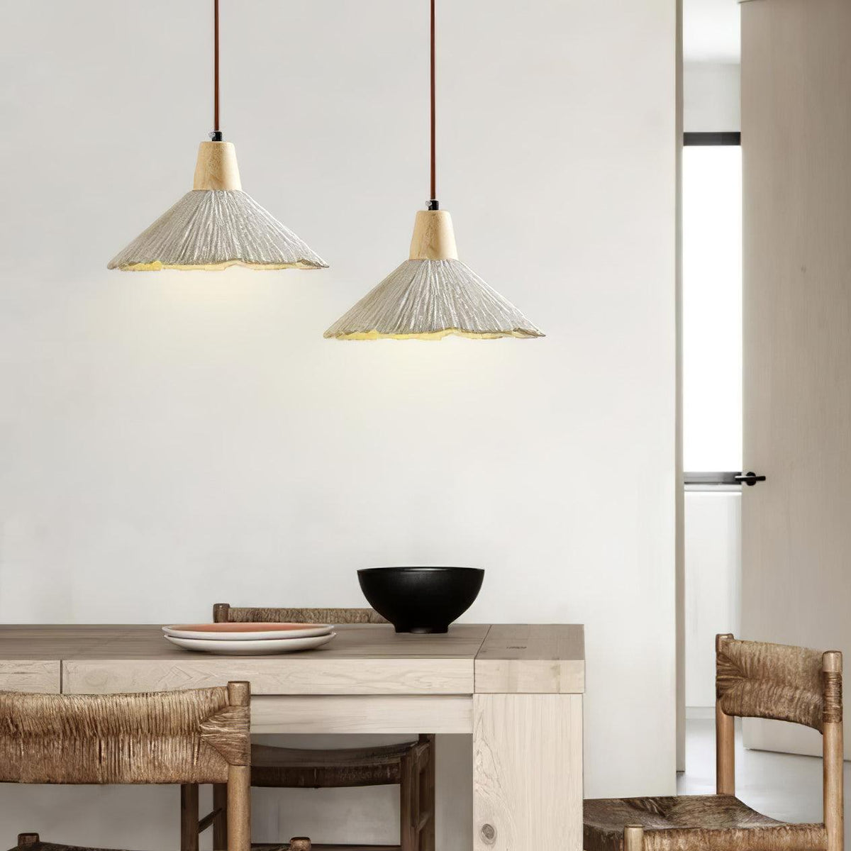 Dunavelle Concrete Pendant Light-Moonnatur