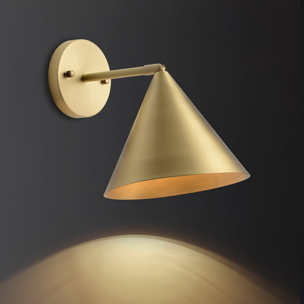 Junella Brass Wall Light-Moonnatur