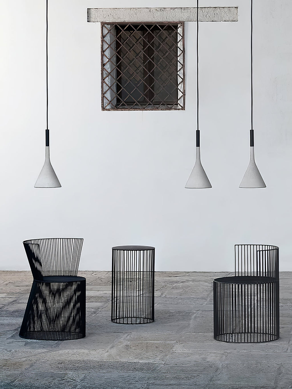Corvessa Concrete Pendant Light-Moonnatur