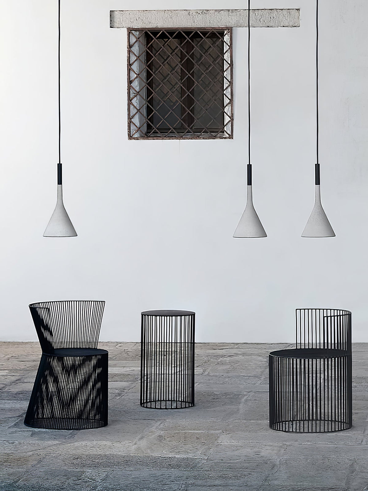Corvessa Concrete Pendant Light-Moonnatur