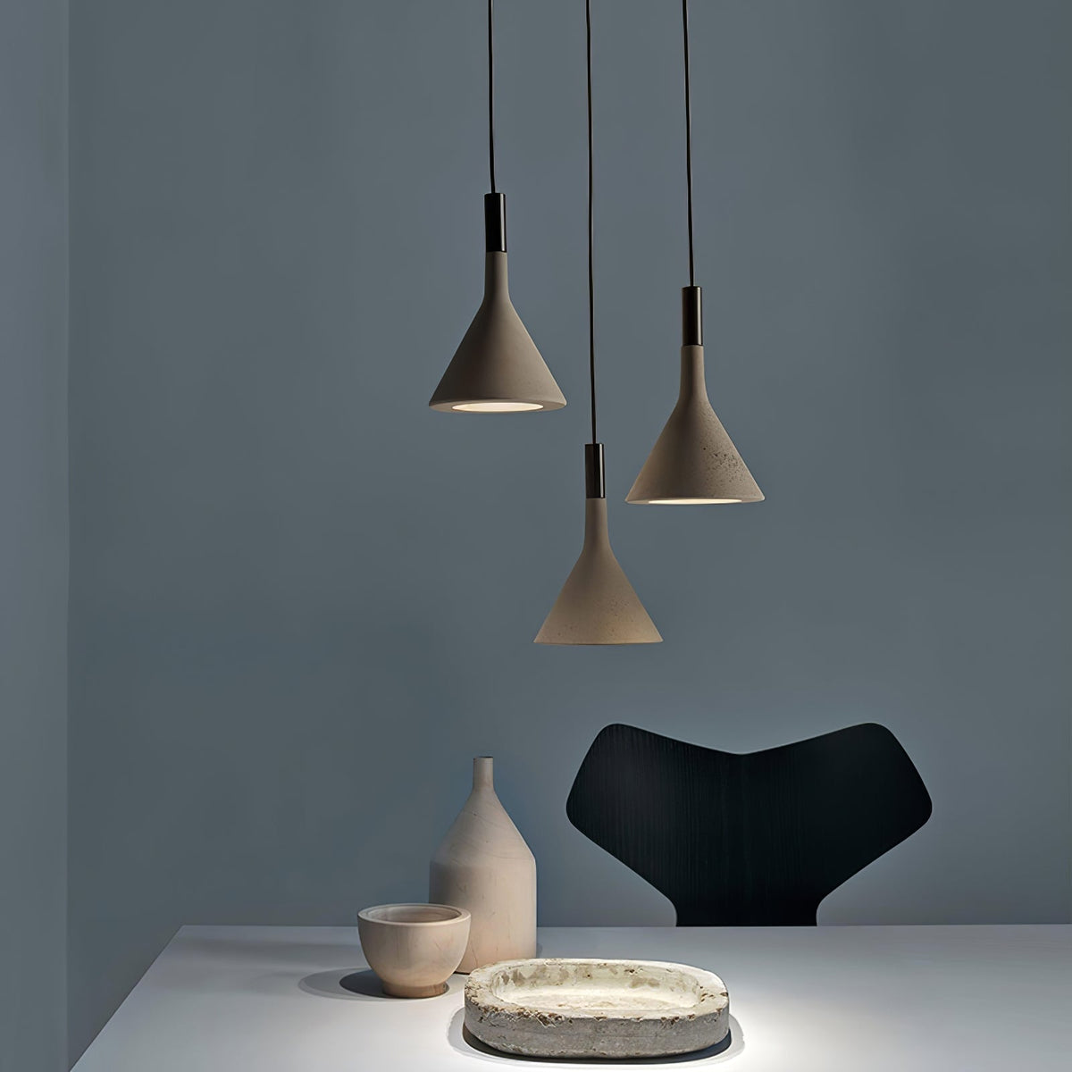Corvessa Concrete Pendant Light-Moonnatur