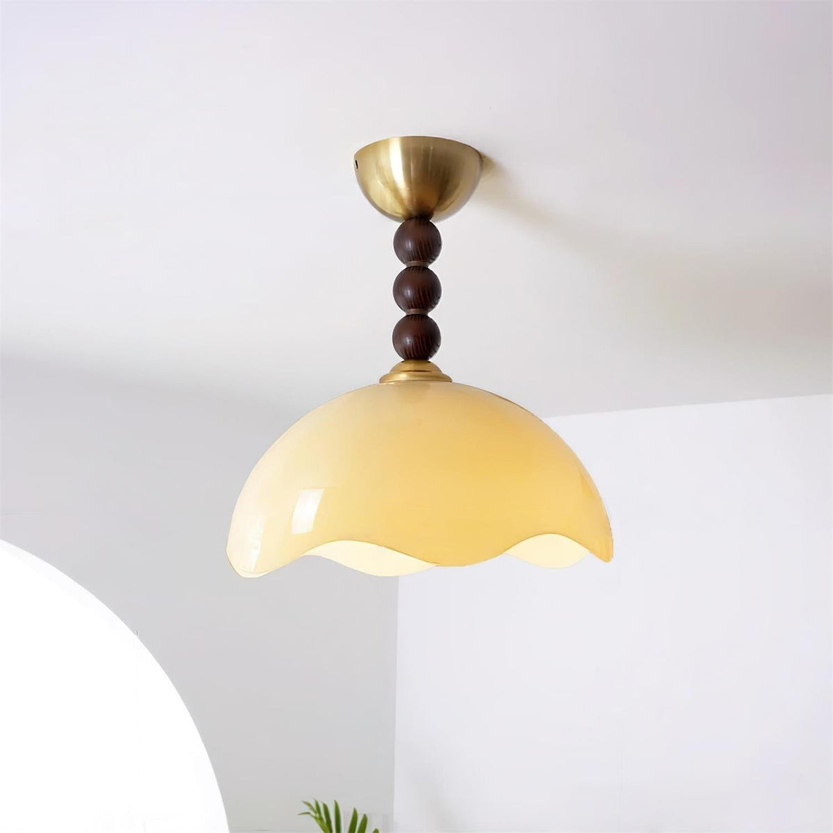 Temira Glass Ceiling Lamp-Moonnatur