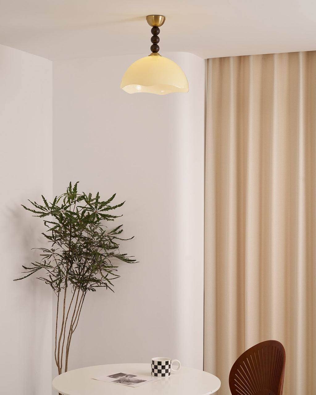 Temira Glass Ceiling Lamp-Moonnatur