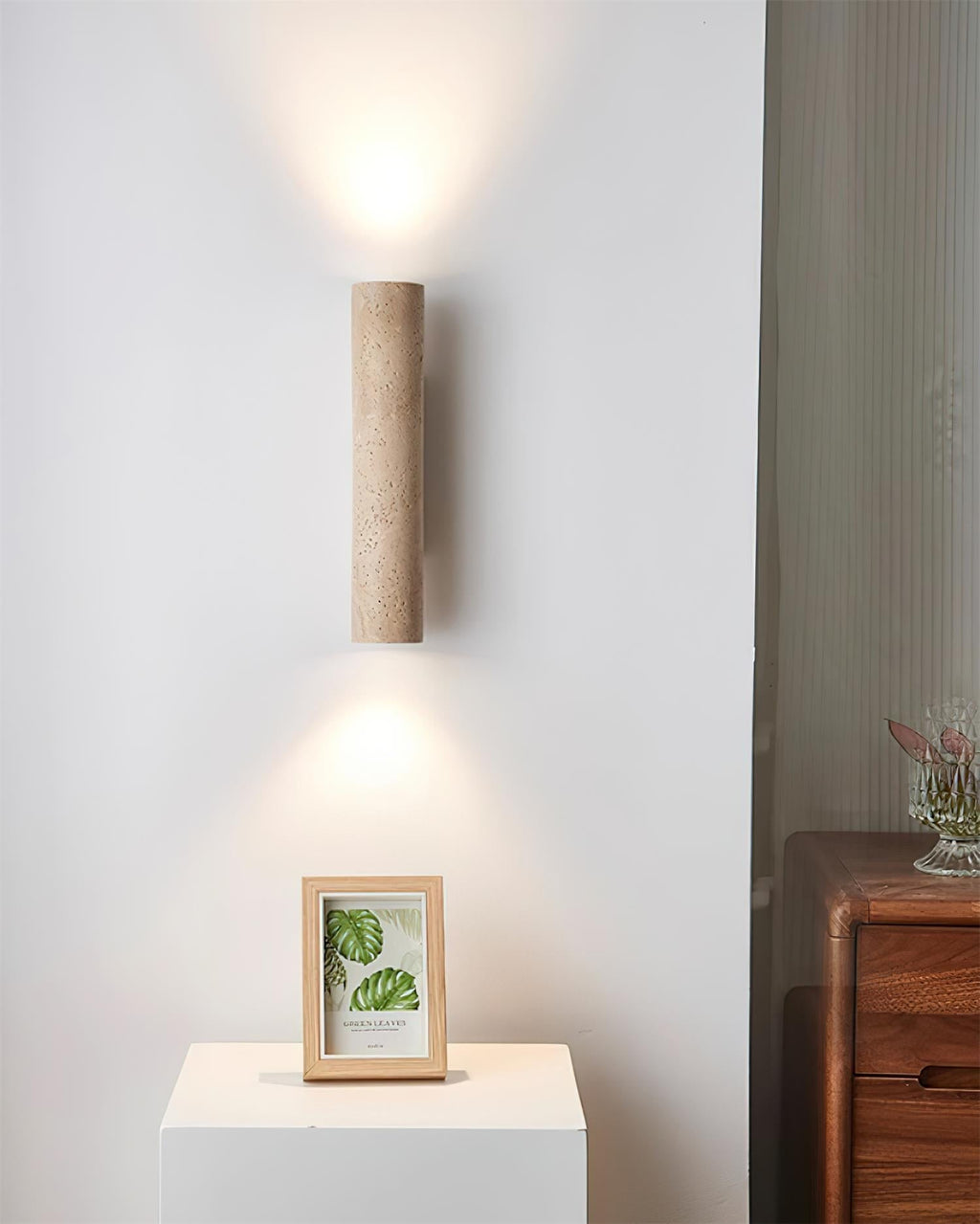Whitendale Travertine Wall Light-Moonnatur