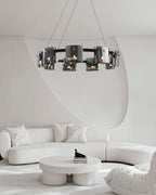 Anselune Glass Chandelier-Moonnatur