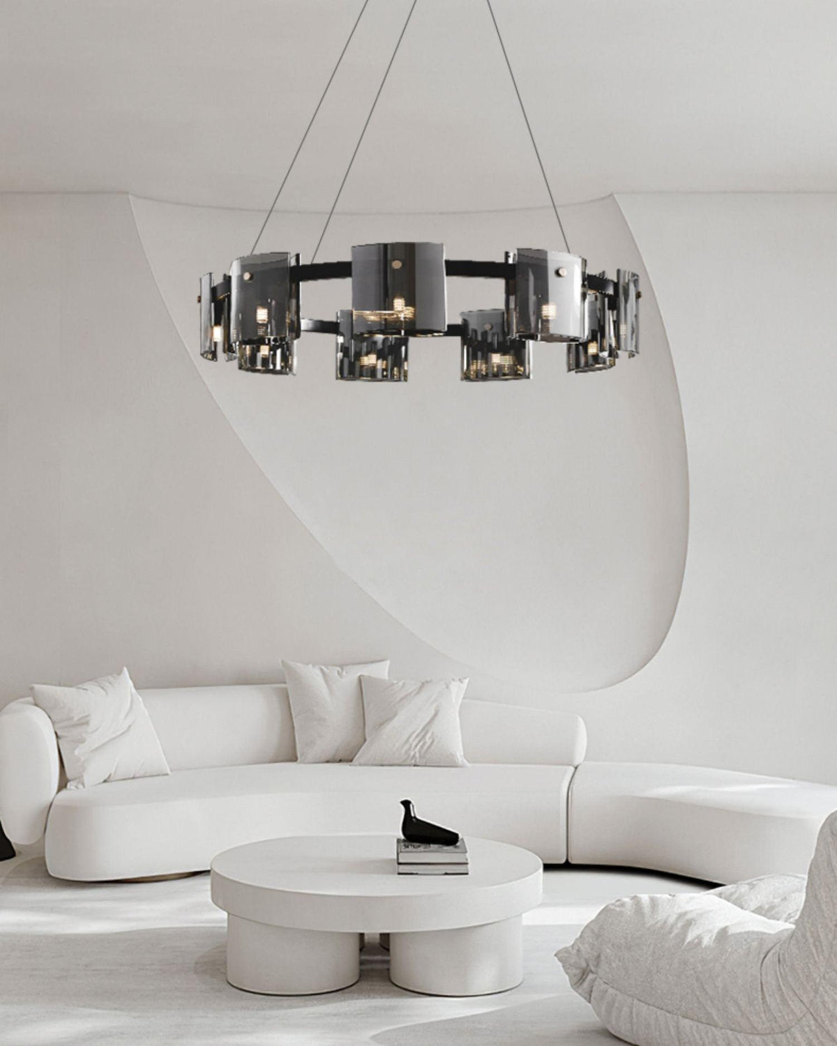 Anselune Glass Chandelier-Moonnatur