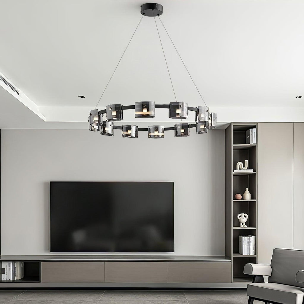 Anselune Glass Chandelier-Moonnatur