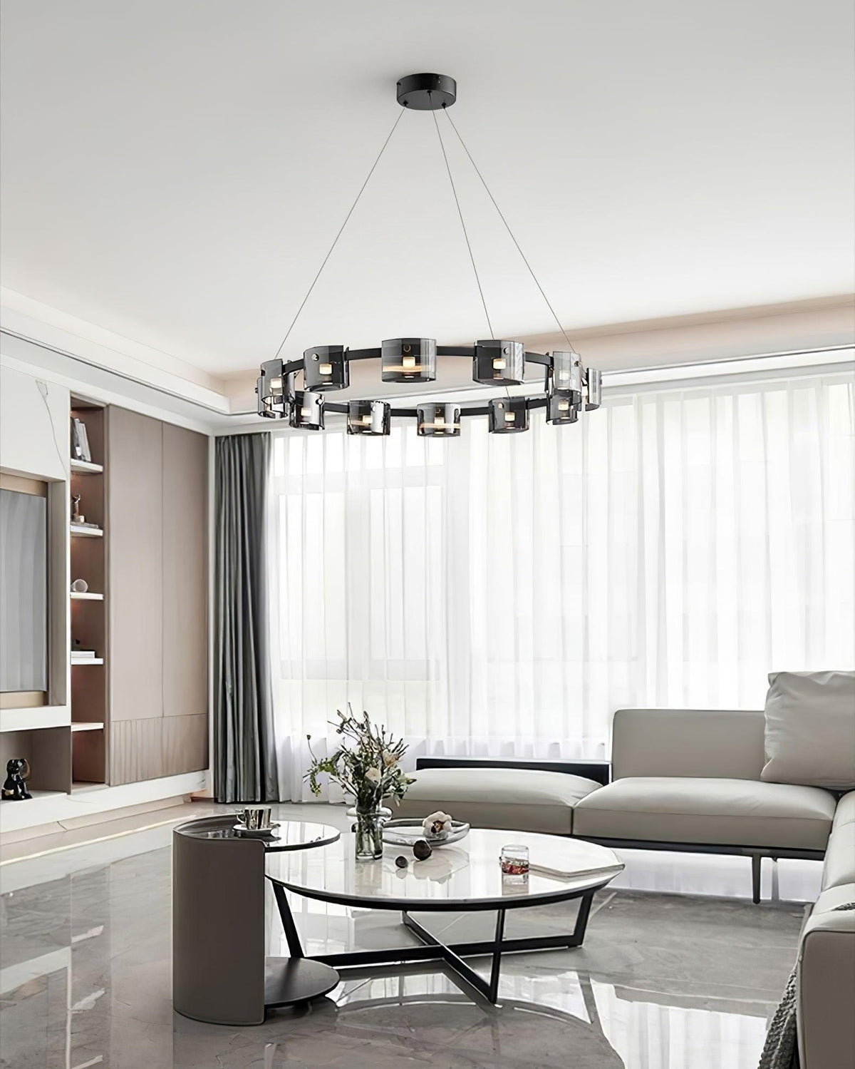 Anselune Glass Chandelier-Moonnatur