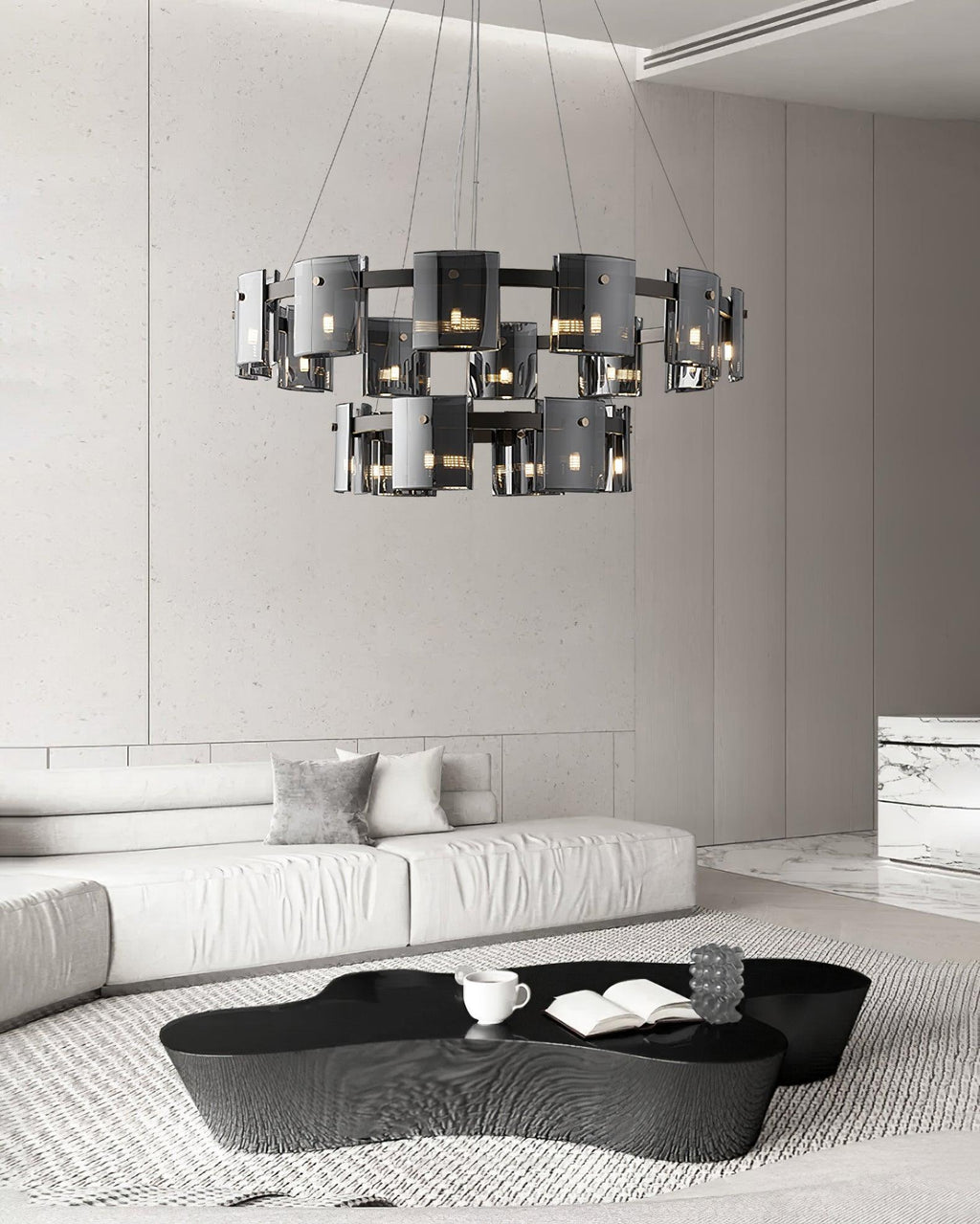 Anselune Glass Chandelier-Moonnatur