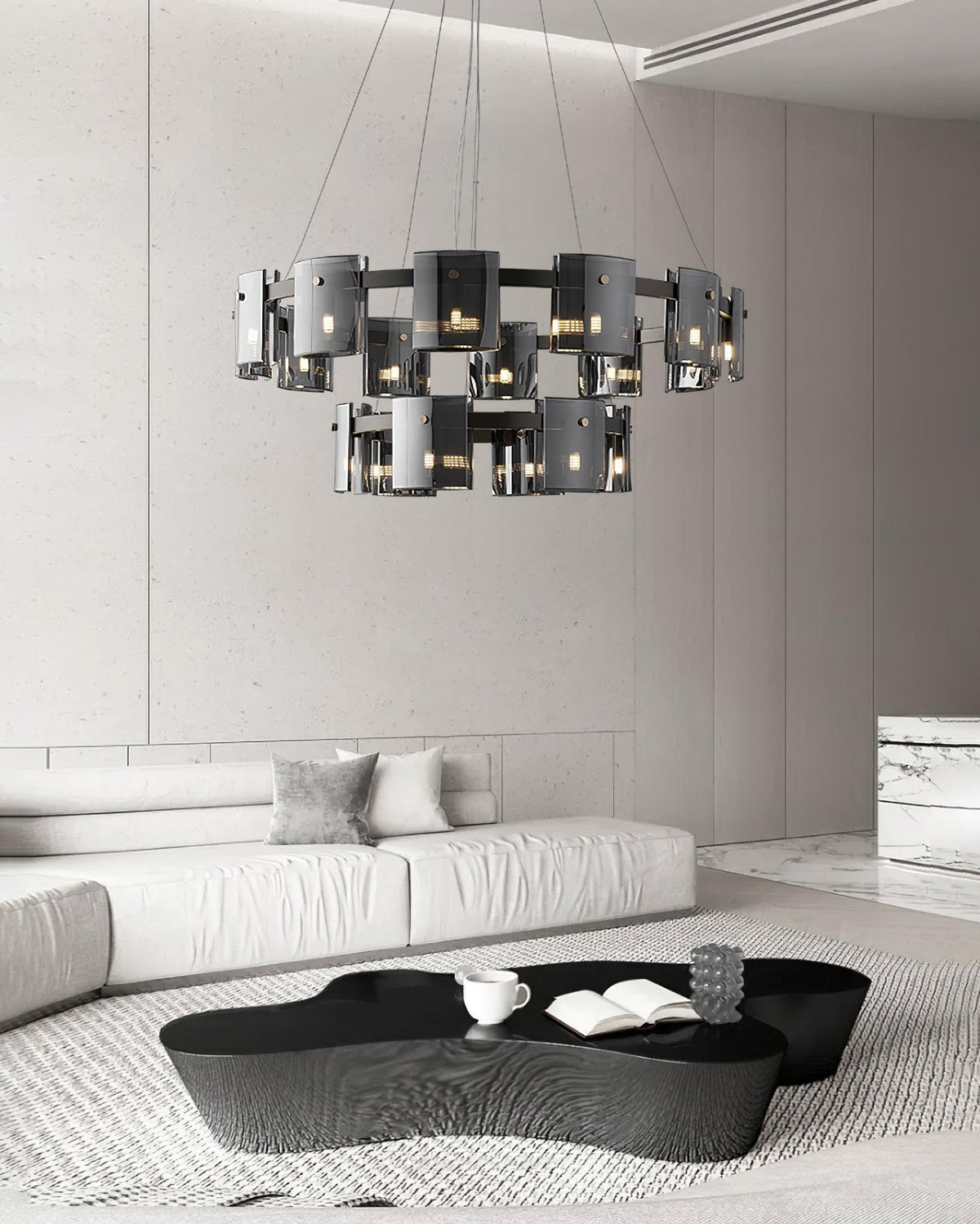 Anselune Glass Chandelier-Moonnatur