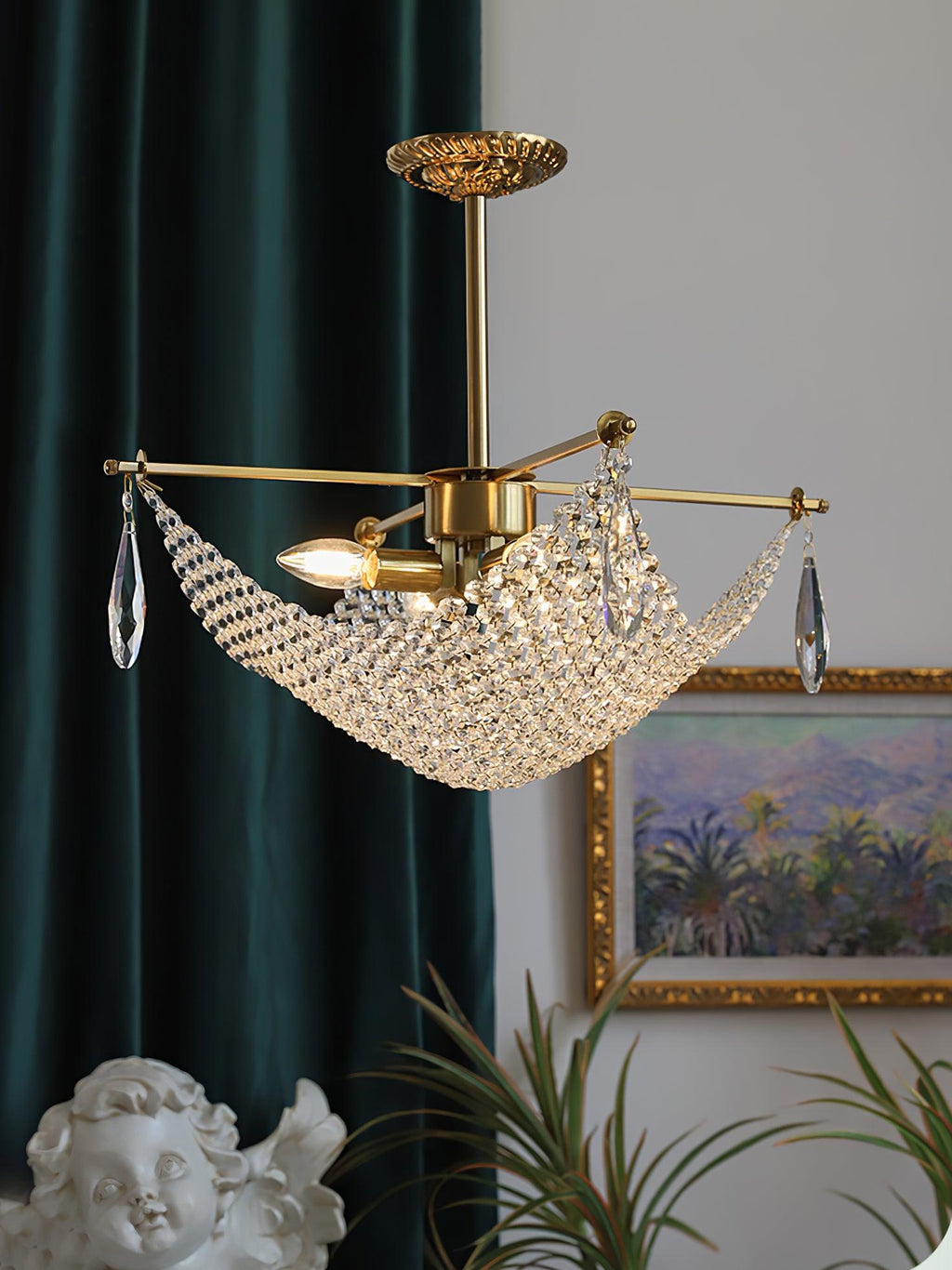 Nerava Crystal Chandelier-Moonnatur