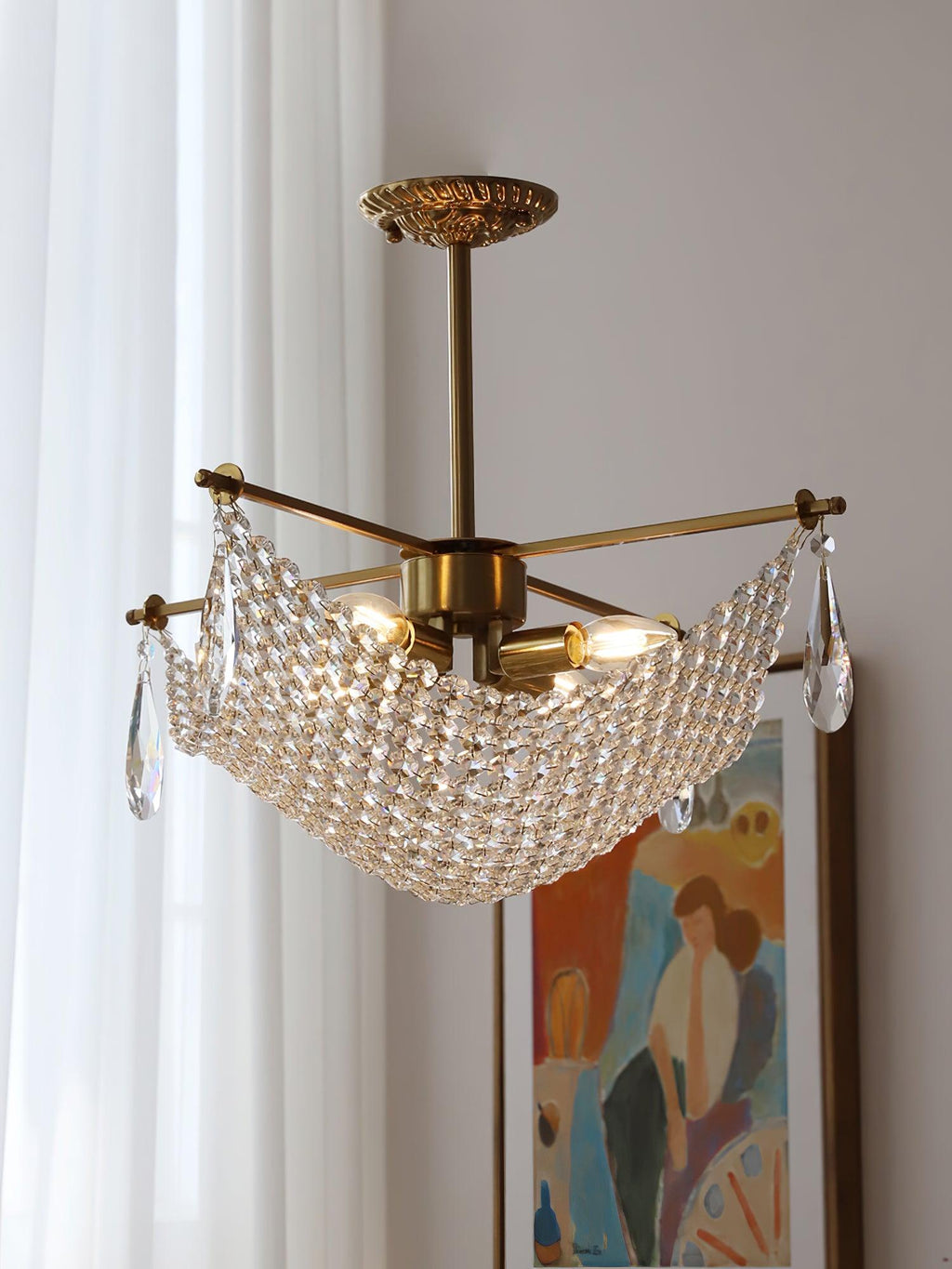 Nerava Crystal Chandelier-Moonnatur