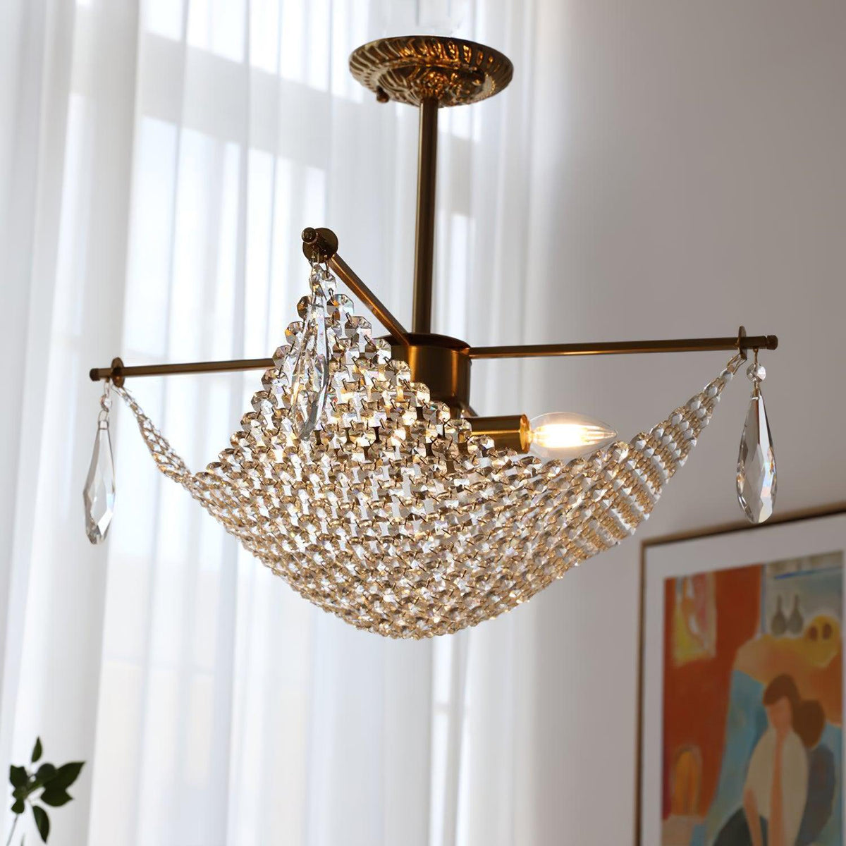Nerava Crystal Chandelier-Moonnatur