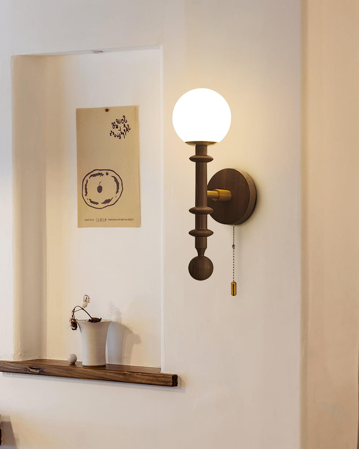 Yarrellark Wood Wall Light-Moonnatur