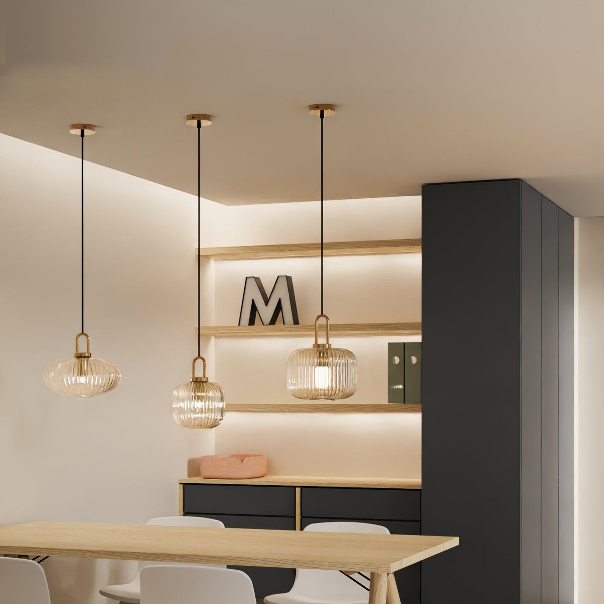 Beldenelle Glass Pendant Light-Moonnatur