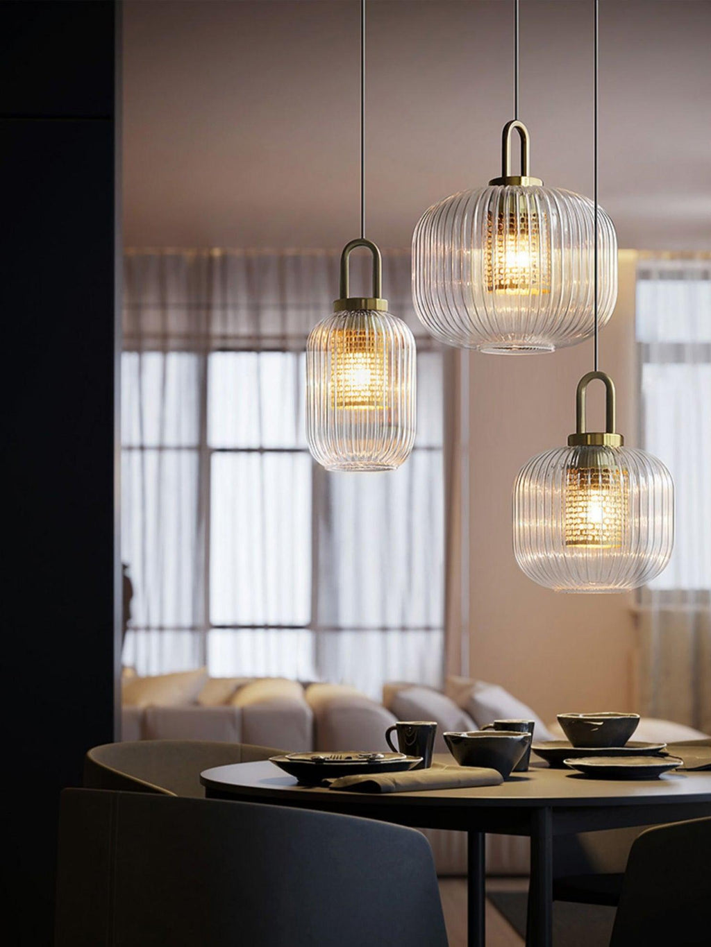 Beldenelle Glass Pendant Light-Moonnatur