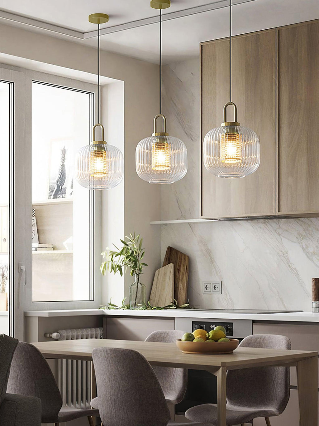 Beldenelle Glass Pendant Light-Moonnatur