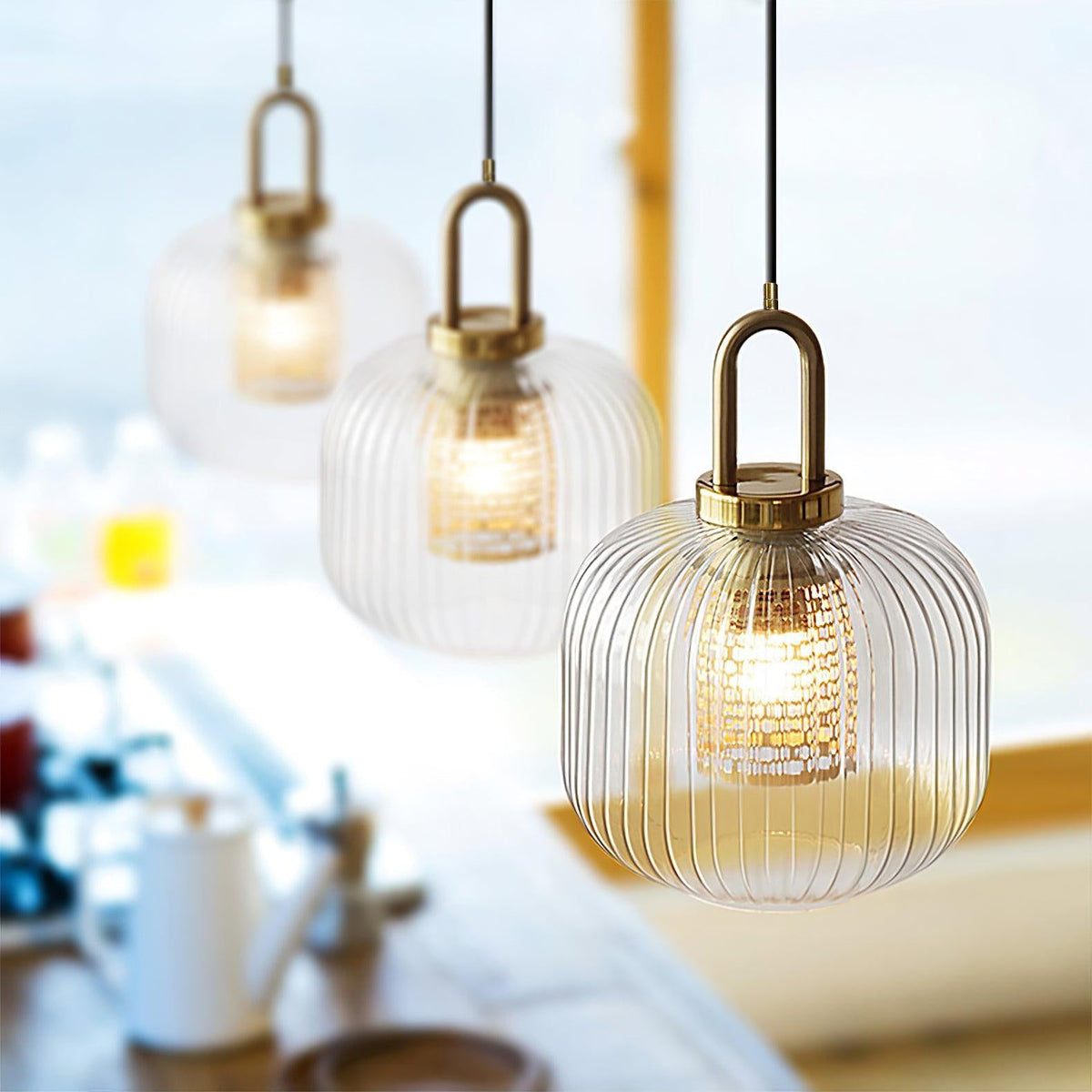 Beldenelle Glass Pendant Light-Moonnatur