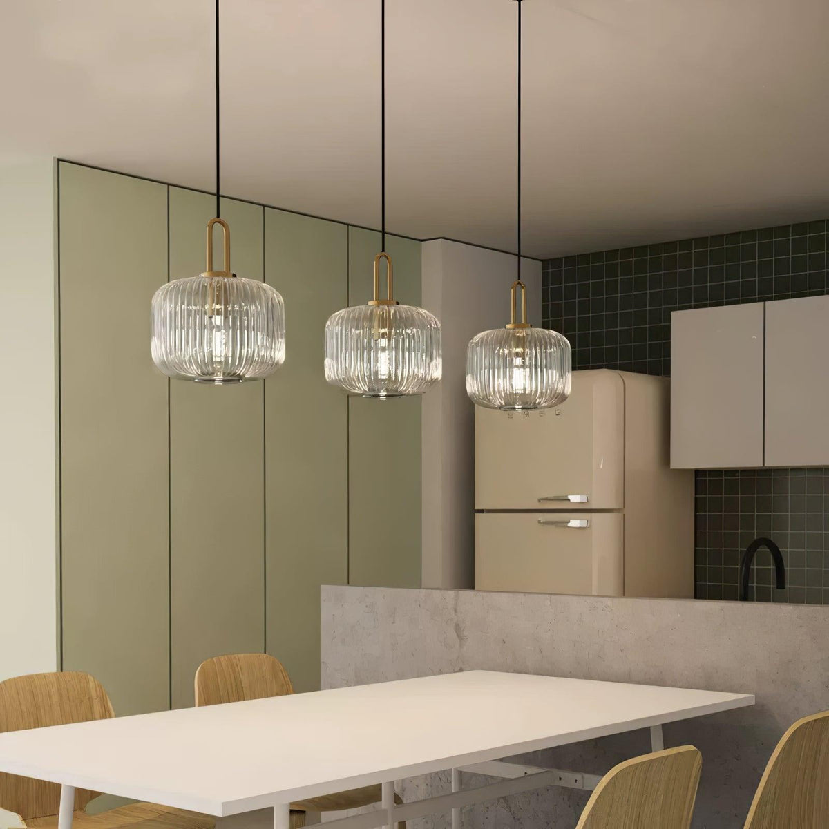 Beldenelle Glass Pendant Light-Moonnatur