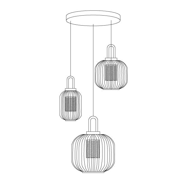 Beldenelle Glass Pendant Light-Moonnatur