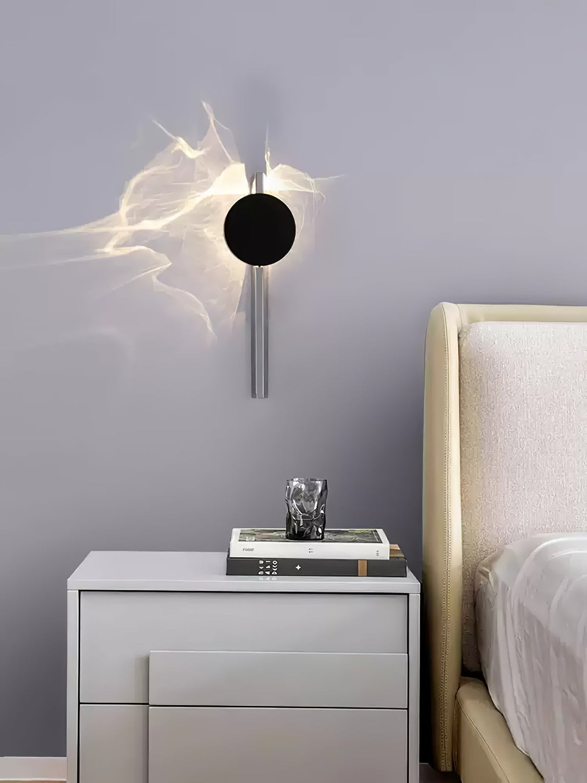 Luvella Steel Wall Light-Moonnatur