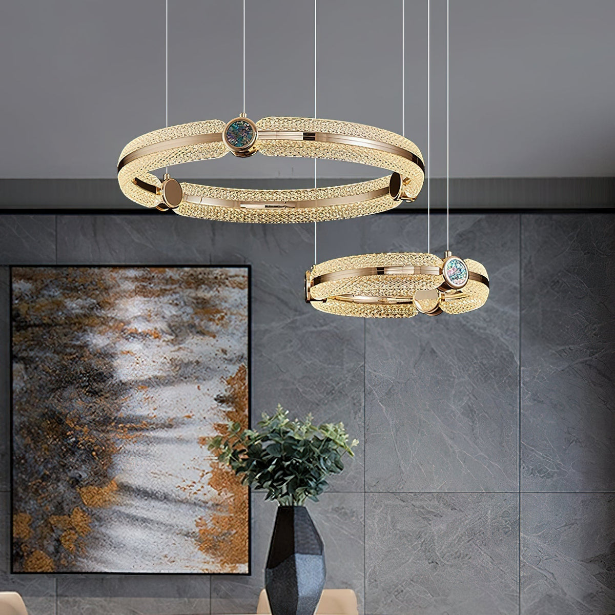 Vareniel Aluminium Chandelier-Moonnatur