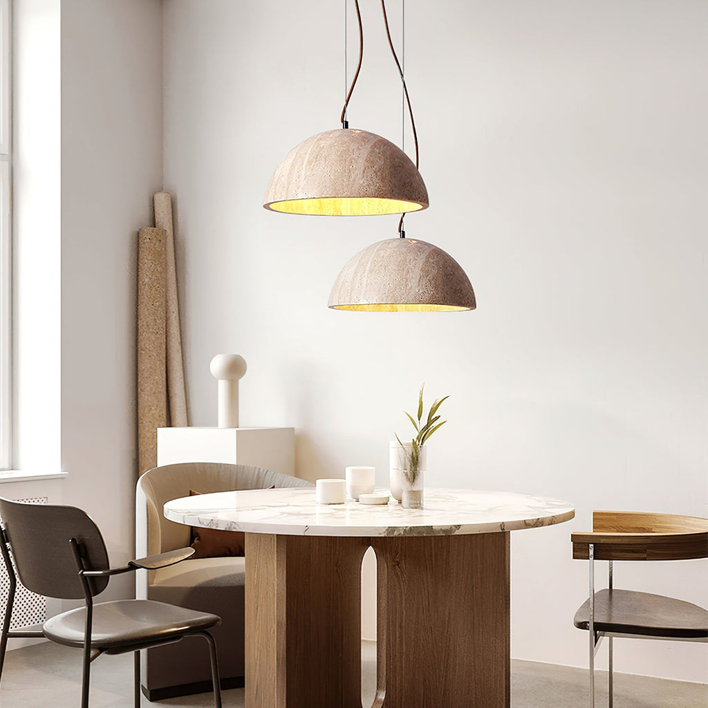 Ordeleth Travertine Pendant Light-Moonnatur