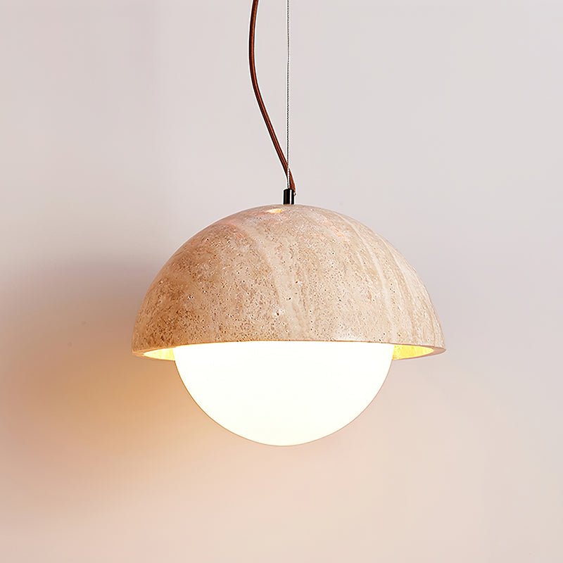 Ordeleth Travertine Pendant Light-Moonnatur