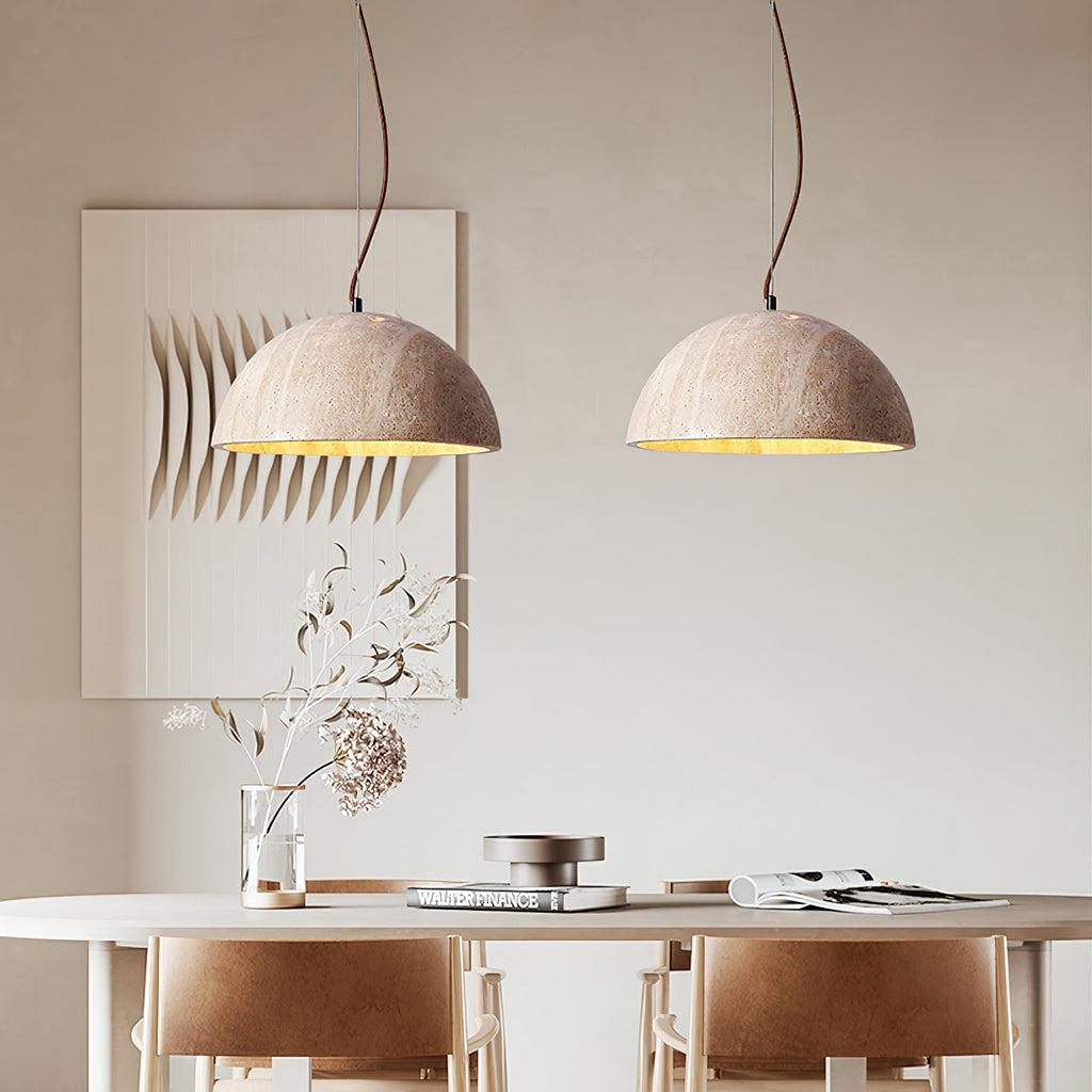 Ordeleth Travertine Pendant Light-Moonnatur