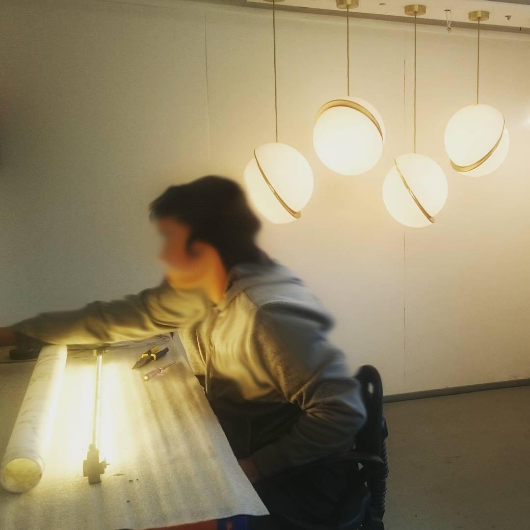 Olivra Acrylic Pendant Lamp-Moonnatur